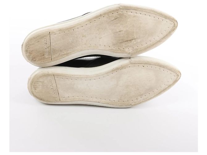 Miu Miu Leather Slip-on in Black 5S9010, Size 38.5 EU Nero - vista 8
