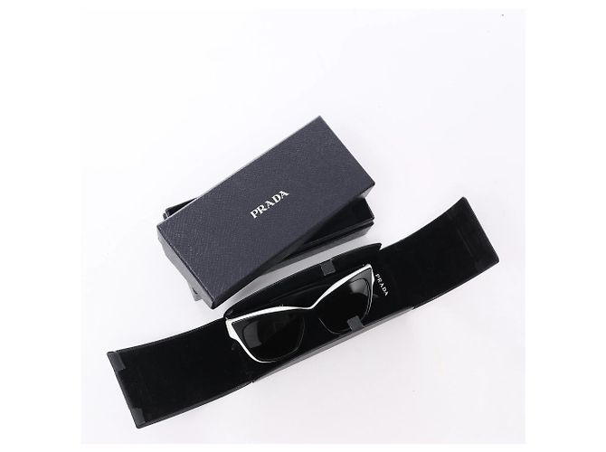 Gafas de sol Prada SPR 23X en Black/White Negro - vista 12