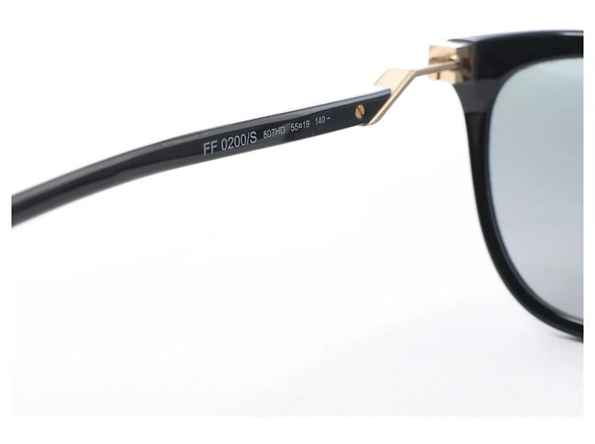 Fendi Zucca FF Logo Wayfarer Sonnenbrille in Schwarz - Ansicht 10