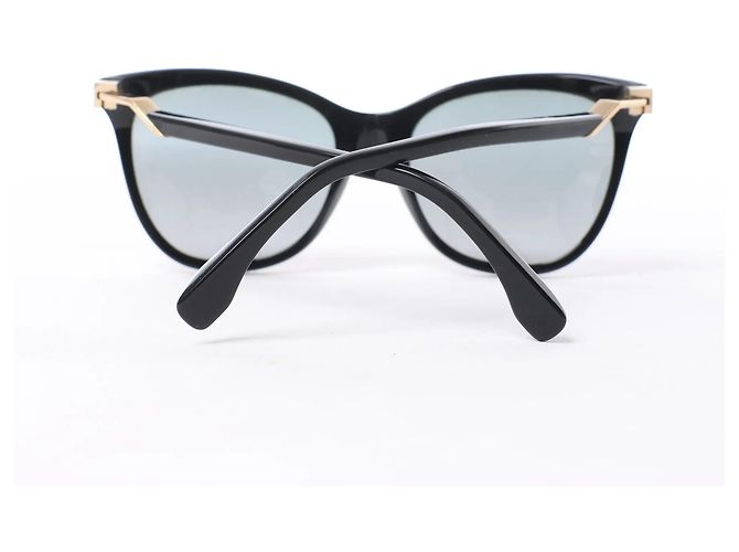 Fendi Zucca FF Logo Wayfarer Sonnenbrille in Schwarz - Ansicht 13
