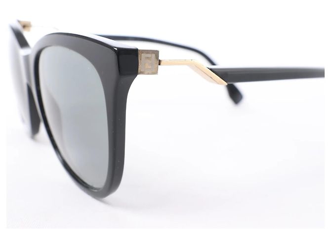 Fendi Zucca FF Logo Wayfarer Sonnenbrille in Schwarz - Ansicht 5