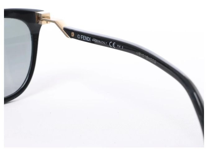 Fendi Zucca FF Logo Wayfarer Sonnenbrille in Schwarz - Ansicht 9