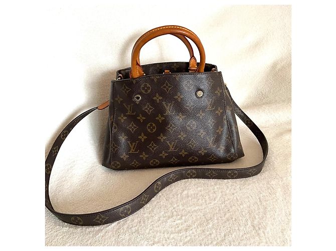 Louis Vuitton Montaigne BB Monogram Handtasche Braun Monogramm - Ansicht 3