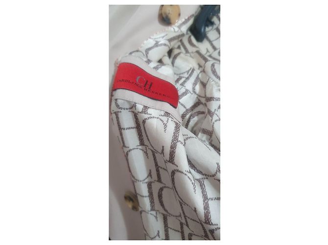 Trench Carolina Herrera beige in cotone - vista 2
