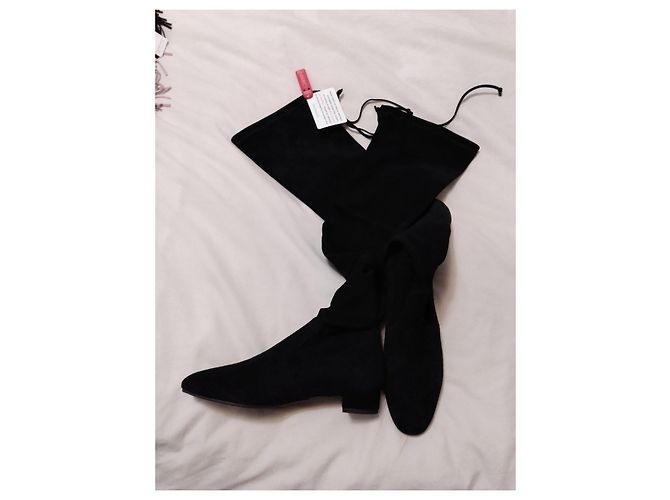 Botas altas de ante negras Stuart Weitzman Negro - vista 10