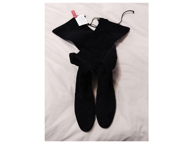 Botas altas de ante negras Stuart Weitzman Negro - vista 11