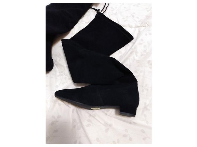 Botas altas de ante negras Stuart Weitzman Negro - vista 7