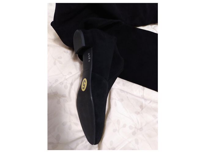 Botas altas de ante negras Stuart Weitzman Negro - vista 8