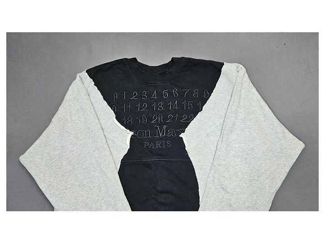 Maison Martin Margiela Maison Margiela Sudadera Deconstruida Negro Gris - vista 3
