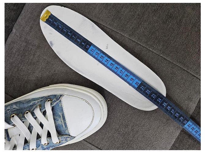 Baskets Louis Vuitton Monogram Denim Blanc Bleu - vue 15