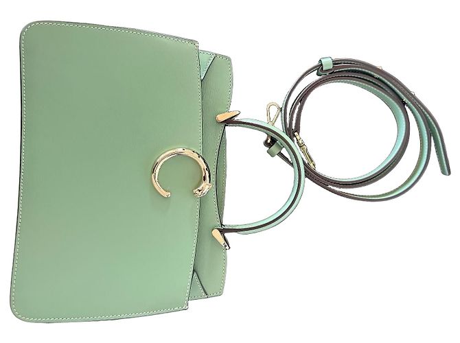 Borsa Panthère de Cartier con manico superiore in pelle verde menta - vista 2