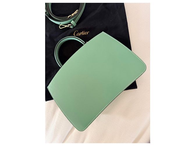 Borsa Panthère de Cartier con manico superiore in pelle verde menta - vista 6