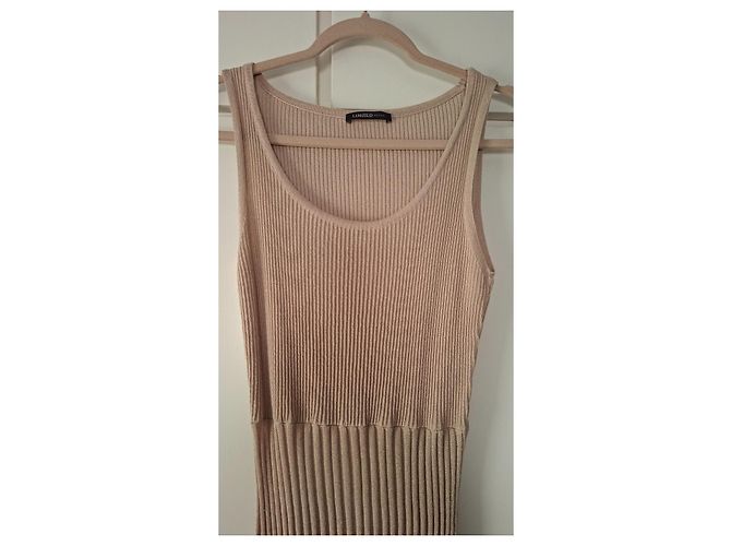 Autre Marque Marks & Spencer Limited Edition Rippstrick-Midikleid Beige - Ansicht 2