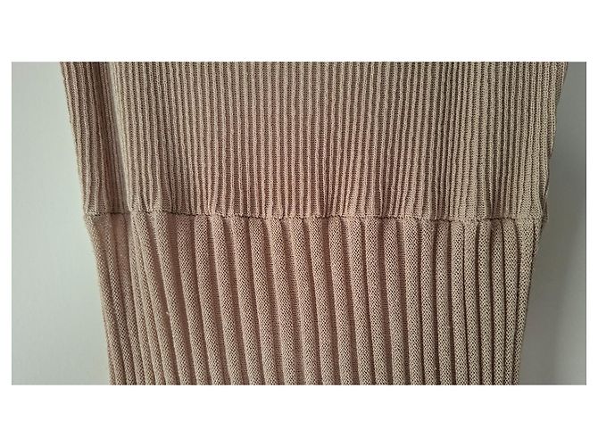 Autre Marque Marks & Spencer Limited Edition Rippstrick-Midikleid Beige - Ansicht 5