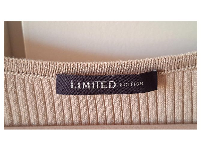 Autre Marque Marks & Spencer Limited Edition Rippstrick-Midikleid Beige - Ansicht 8