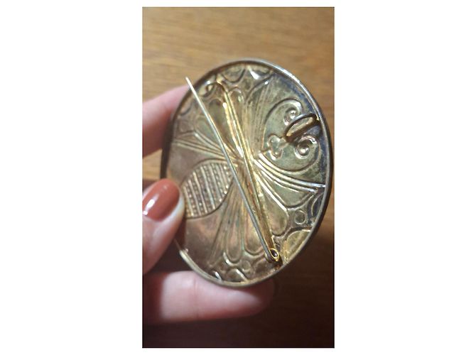 Spilla a farfalla Zolotas in argento - Stile Miceneo D'oro - vista 6