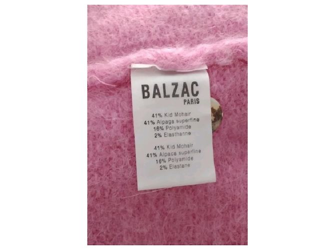 Chaleco recto de lana rosa Balzac Paris - vista 8