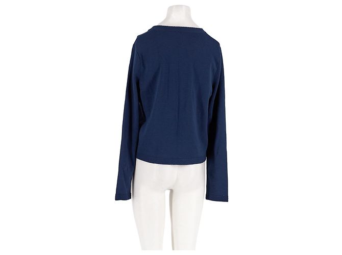 Autre Marque Wollen Gilet Marine Marineblau - Ansicht 6