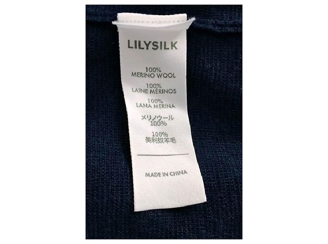 Autre Marque Wollen Gilet Marine Marineblau - Ansicht 8