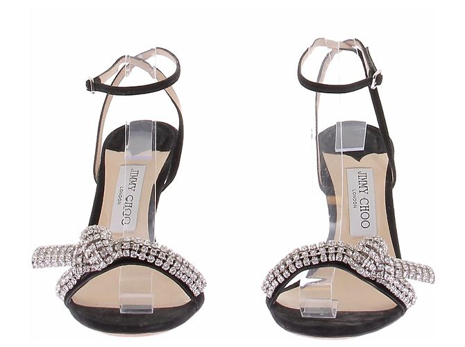 Jimmy Choo Sandali neri con strass Nero - vista 3