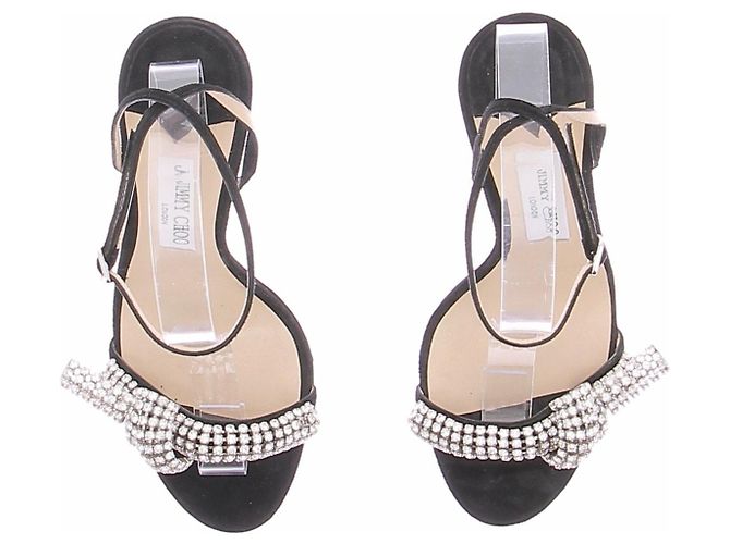 Jimmy Choo Sandali neri con strass Nero - vista 4
