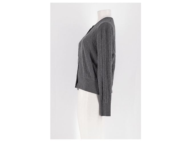 Autre Marque LILYSILK Kaschmir-Cardigan Grau - Ansicht 5