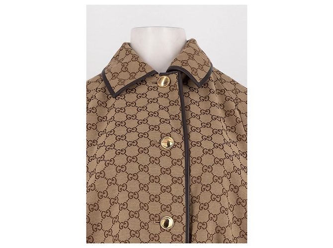Abrigo de algodón beige Gucci - vista 2