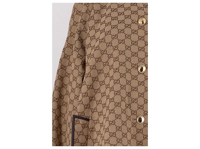 Abrigo de algodón beige Gucci - vista 3