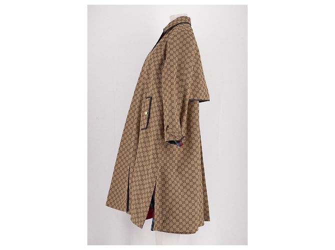 Abrigo de algodón beige Gucci - vista 5