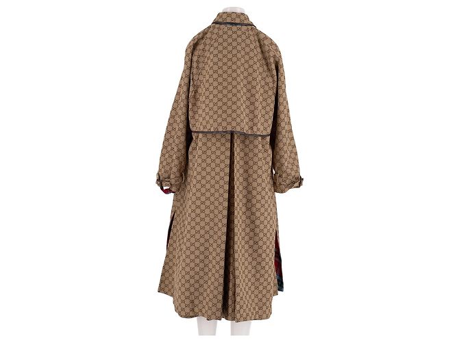 Abrigo de algodón beige Gucci - vista 6