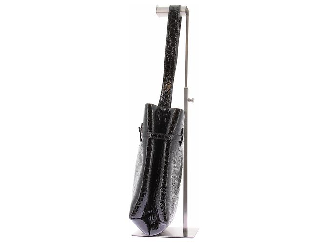Autre Marque Borsa nera croco "Mini Tote du Jour" Nero - vista 4