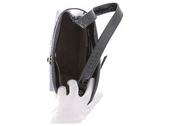 Autre Marque Borsa nera croco "Mini Tote du Jour" Nero - vista 6