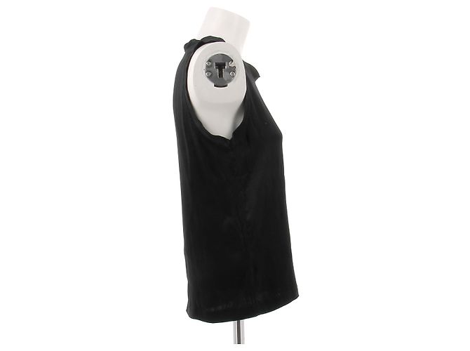 Top de seda negro Yves Saint Laurent - vista 3
