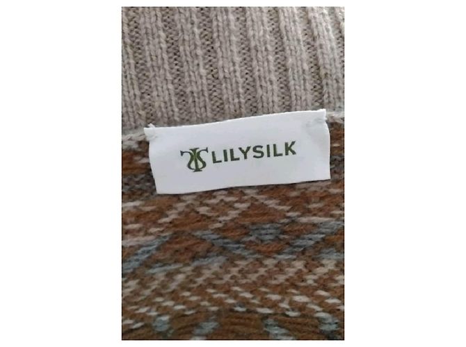 Autre Marque LILYSILK Kaschmirpullover beige Größe M - Ansicht 7