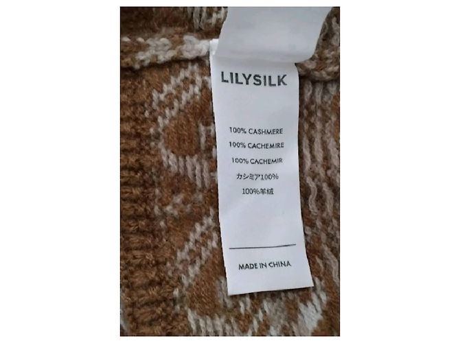 Autre Marque LILYSILK Kaschmirpullover beige Größe M - Ansicht 8