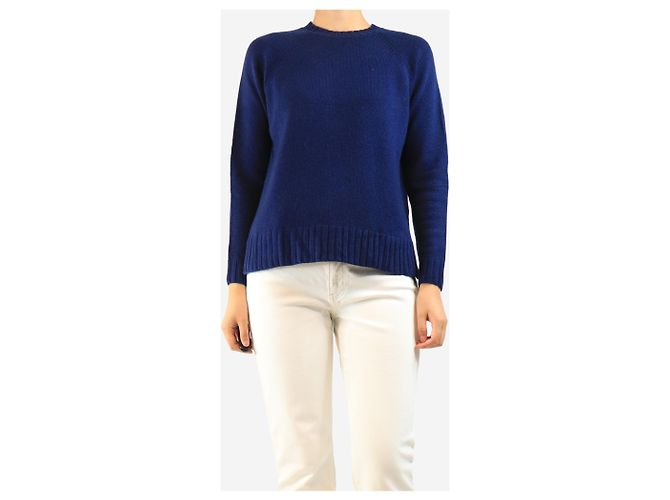 Autre Marque Merino-Kaschmir-Pullover in Navy - size S Blau - Ansicht 3