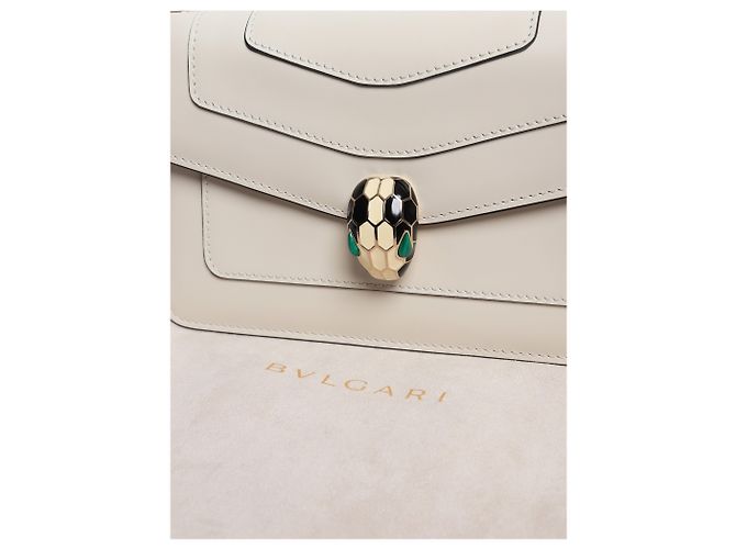 Bulgari Borsa crossbody Serpenti Forever Ivory Crudo - vista 10