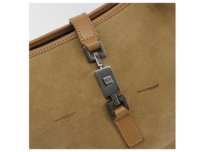 GUCCI Jackie Shoulder Bag Suede Beige Silver 001 3735 - vista 17