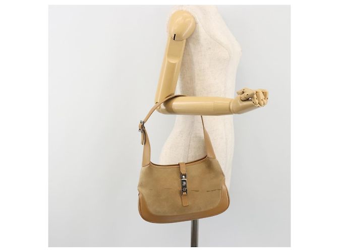 GUCCI Jackie Shoulder Bag Suede Beige Silver 001 3735 - vista 23