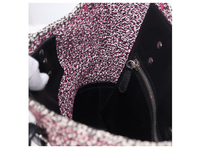 BALENCIAGA Sac à main Canvas 2way Rouge Noir 410790 - vue 21