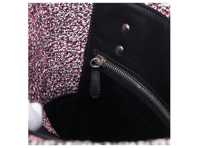 BALENCIAGA Sac à main Canvas 2way Rouge Noir 410790 - vue 22