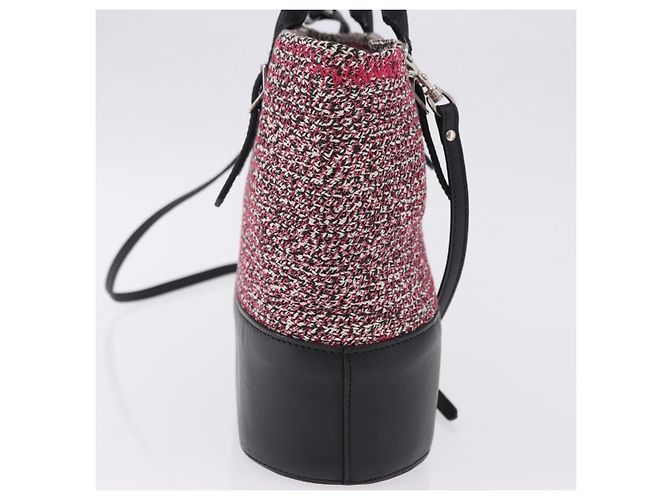 BALENCIAGA Sac à main Canvas 2way Rouge Noir 410790 - vue 4