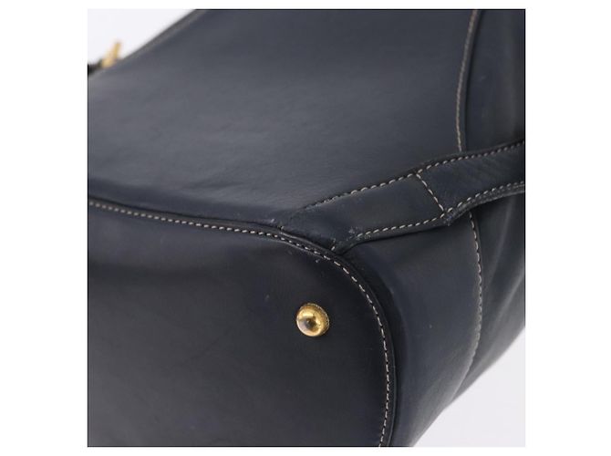 LOEWE Body Bag Leather Navy Gold - vista 10