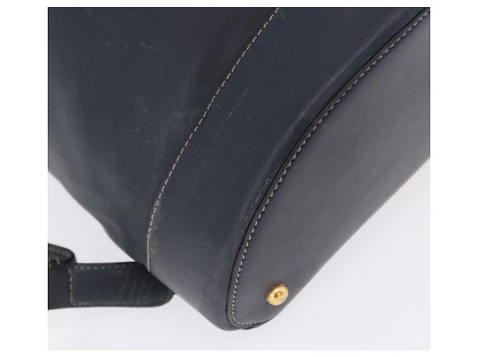 LOEWE Body Bag Leather Navy Gold - vista 15