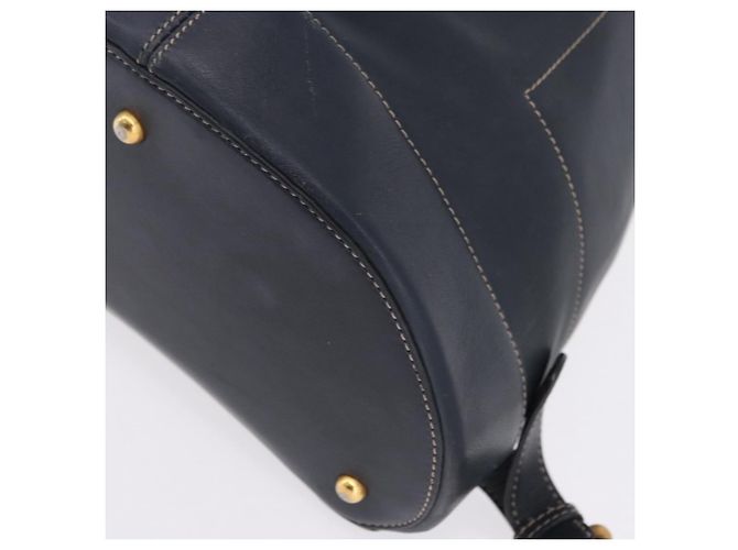 LOEWE Body Bag Leather Navy Gold - vista 16