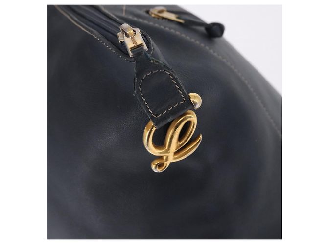 LOEWE Body Bag Leather Navy Gold - vista 18