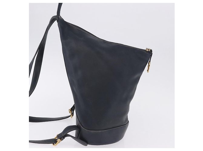 LOEWE Body Bag Leather Navy Gold - vista 4