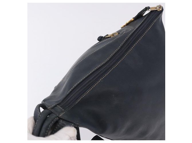 LOEWE Body Bag Leather Navy Gold - vista 6