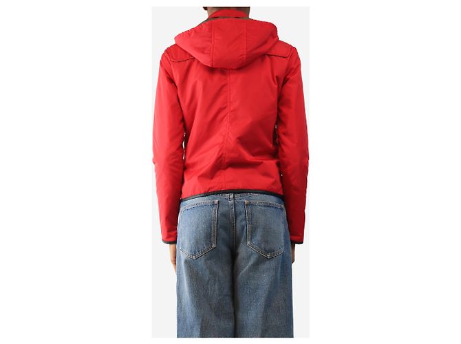 Prada Rote Nylonjacke - Größe UK 6 - Ansicht 3