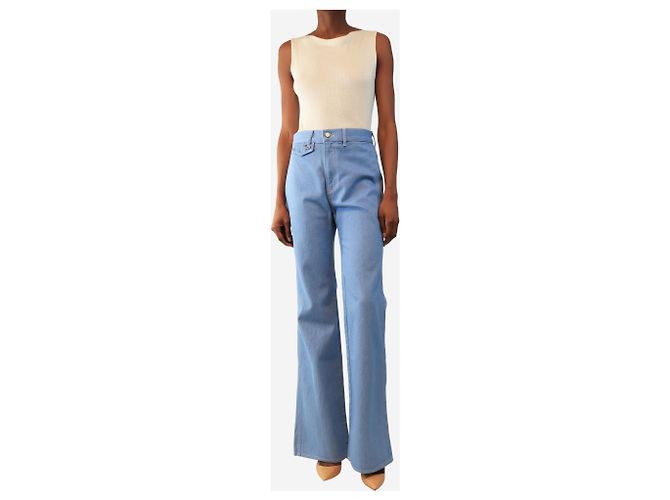 Veronica Beard Blue Crosbie High-Rise Wide-Leg Jeans - size UK 8 Blau - Ansicht 2